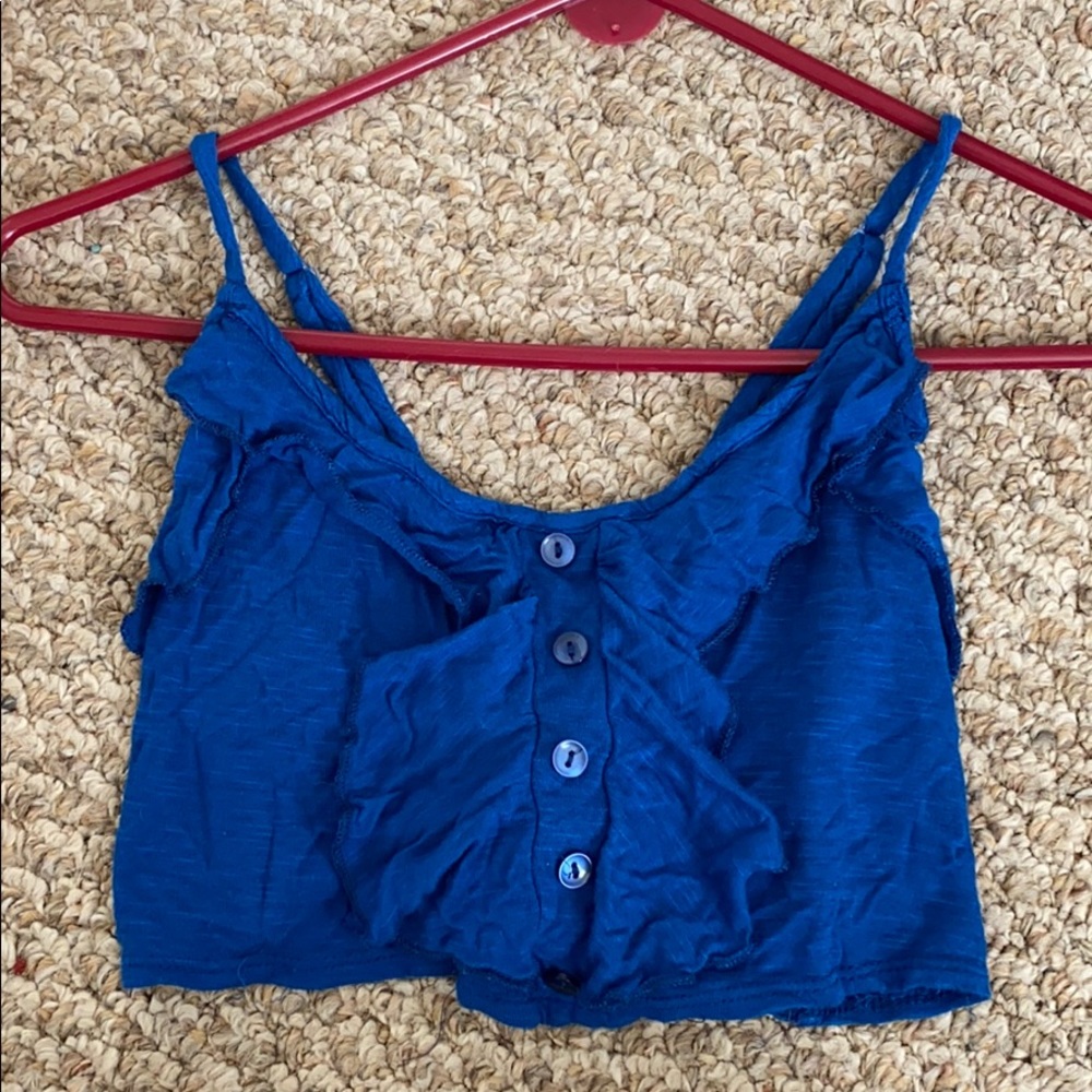 Blue crop top